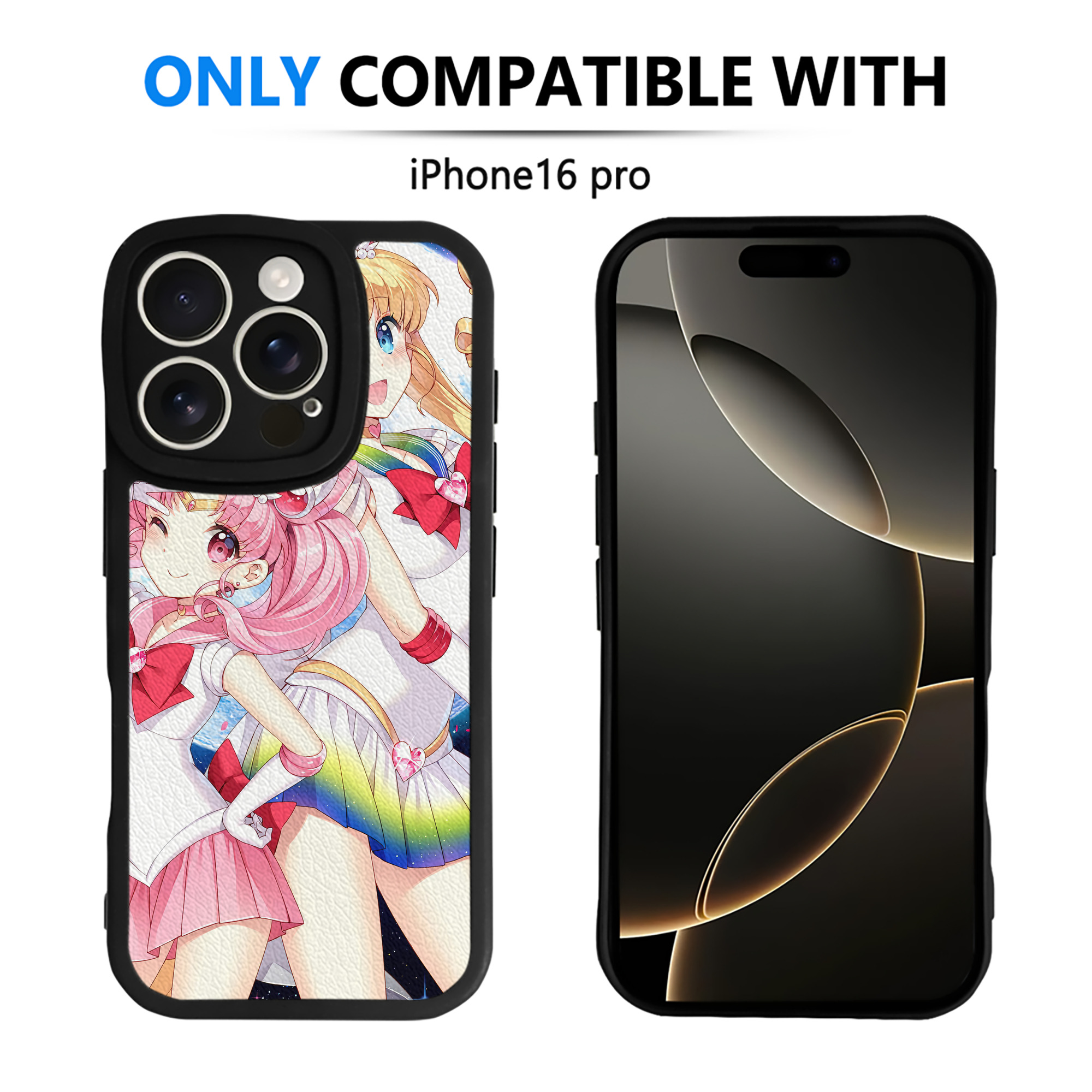 （画像用） 美少女戦士セーラームーン Sailor Moon 【iPhone 16シリーズ対応】シリコンスマホケース（レザー調） 材質：シリコン